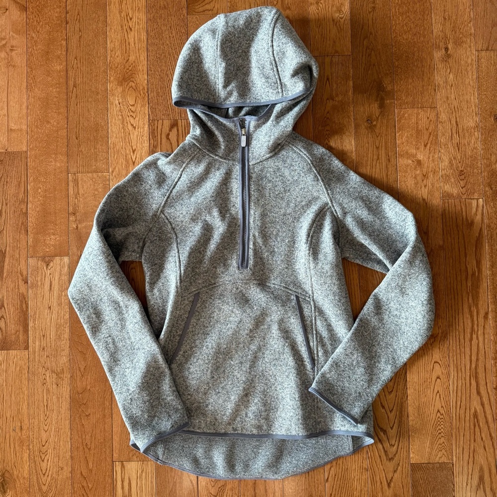 Lululemon Fleece & Thank You Pullover size 8 Heathered Silver Lilac